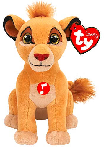 Ty TY41088 Plüschtier King Lion Musical Simba, 15 cm, Mehrfarbig