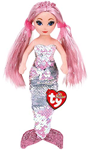 Ty TY02100 CORA Pink Sequin Mermaid REG, Multicolored