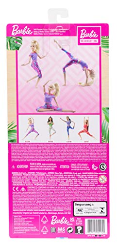 Barbie GXF04 Made to Move Doll - Flexible Yoga Doll with Long Blonde Hair for Ages 3+