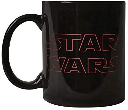 Tasse avec logo révélateur de chaleur Star Wars The Last Jedi, noir