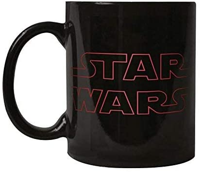 Taza con el logo de Star Wars Los últimos Jedi, negro