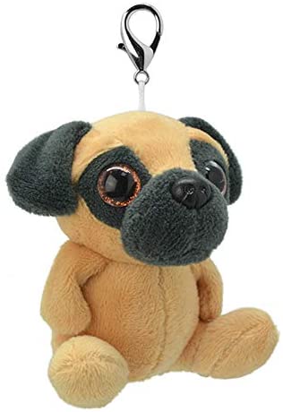 Llavero Wild Planet Orbys-Plush Pug, 10 cm, hecho a mano, multicolor K8525