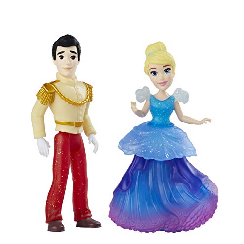 Disney Princess Cinderella and Prince Charming Collectible Small Doll Royal Clip