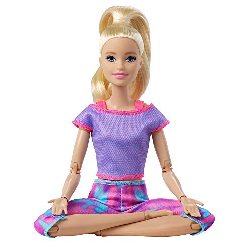 Barbie GXF04 Made to Move Doll - Flexible Yoga Doll with Long Blonde Hair for Ages 3+
