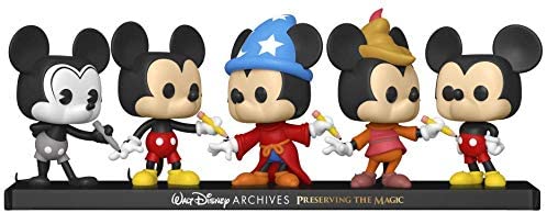 50 archivi Walt Disney che presentano Topolino pazzo, Topolino classico, Topolino stregone, Topolino a pianta di fagioli, Topolino Escluso Funko 51118 Pop!