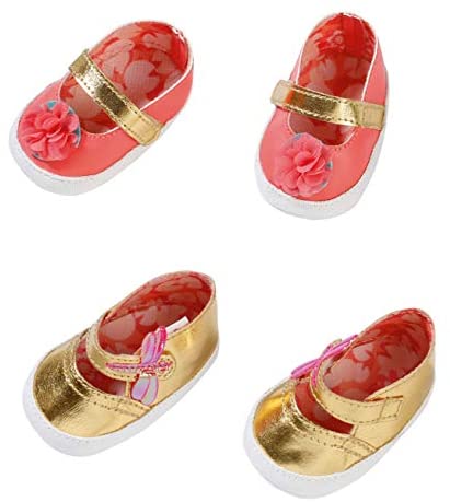 Zapatos de bebé Annabell de 43 cm para niños de 3 años en adelante, fáciles para manos pequeñas