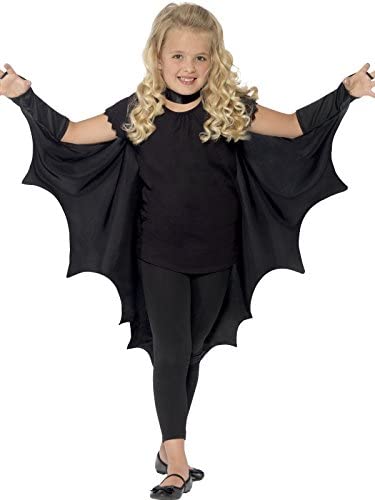 Smiffys Kids Costume da pipistrello vampiro unisex 44414 Ali, nero, taglia unica,
