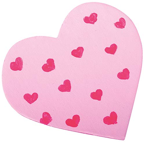 EDUPLAY 210230 Canvas Hearts Set of 5'' Spring & Mother's Day, Multi Colour