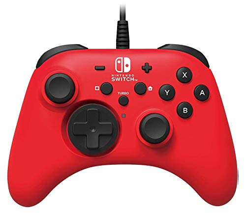 Manette filaire HORI HORIPAD - Rouge pour Nintendo Switch