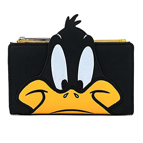 Loungefly x Looney Tunes Daffy Duck Cosplay Flap Wallet (Black, One Size)
