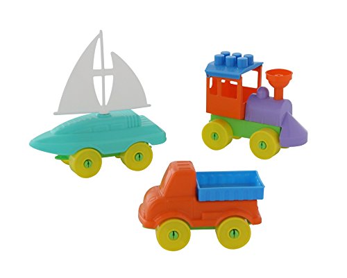 Polesie Polesie52360 Set-Young Traveller Construction Toy Set-23 Pieces, Multi C