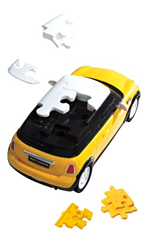 Herpa 80657074 Lustiges 3D-Puzzle 80657074-Mini Cooper, Gelb