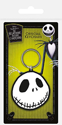 Disney Nightmare Before Christmas-Jack Rubber Keychain, Multi-Color, 4.5 x 6cm