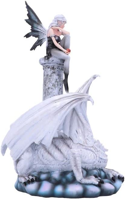 Nemesis Now Alaina Fairy Dragon Figurine, White, 35cm