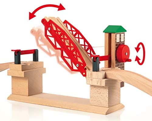 BRIO World Lifting Bridge for Kids Age 3 Years Up - Compatible with all BRIO Railway Sets & Accessories