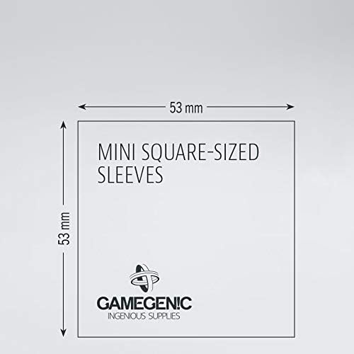 GAMEGEN!C GGS10062ML Matte Mini Square-Sized Sleeves 53x53mm (50), Clear