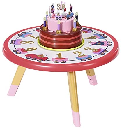 BABY Born Happy Birthday Party Table Playset - Interactive Musical Cake & Doll Accessories (6 Months+) 6