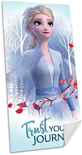 Frozen 2 Cotton Reference KD Beach Wash Face Towels Home Textiles Unisex Adult, Multicoloured (Multicoloured), Single