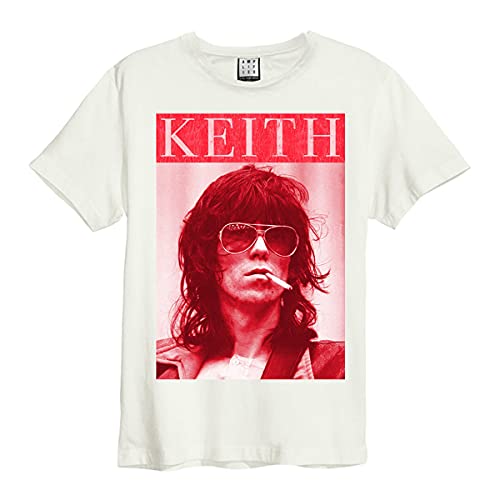 Amplified The Rolling Stones „Kool Keef“ (Natural) T-Shirt-Kleidung (X-Large)
