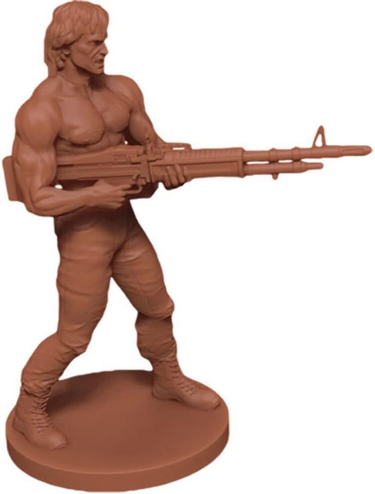 Cinematic Adventure: Rambo Miniature - RPG Accessory, Evil Genius Games, This Officially Licensed Rambo Miniature Stands 32mm Tall