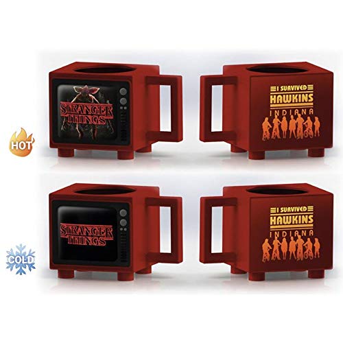 Stranger Things 3-D Shaped Heat Changing Mug in Retro TV Design - Official Merch