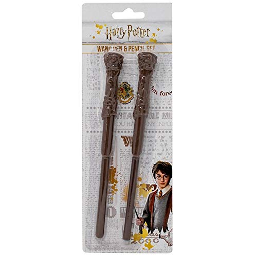 Harry Potter Harry Wand Pen & Pencil Set Blue Studios Stationery