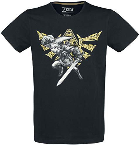 Zelda - Hyrule Link Herren T-Shirt (l) Schwarz
