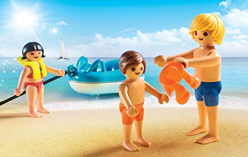 Playmobil 70091 Family Fun Campsite Schwimmendes Schnellboot mit Schlauchfahrern