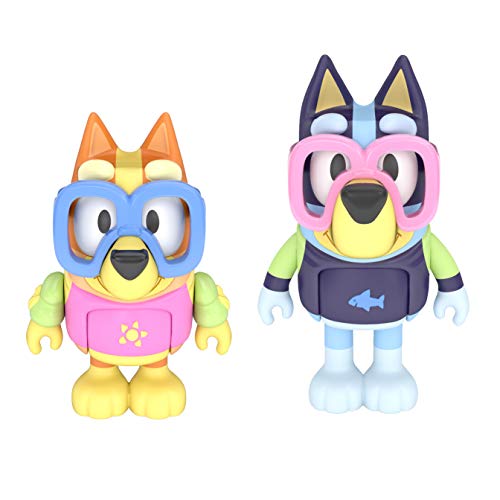 Bluey Pool Time: Bluey and Bingo 2 Figure Playset Pack Articulated 2.5 Inch Acti