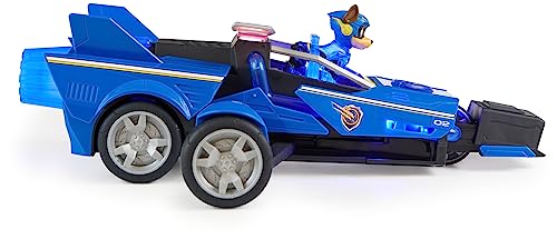 Paw Patrol: The Mighty Movie, Chase’s Mighty Transforming Cruiser with Mighty Pups Action Figure
