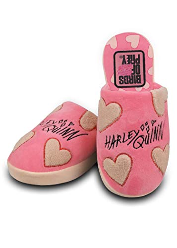 DC Comics Harley Quinn Birds of Prey Mule Ladies Slippers UK 5-7 Pink