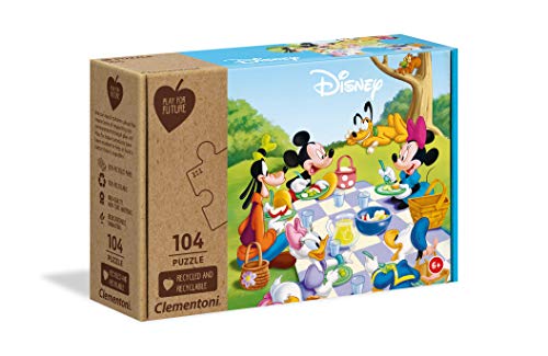 Clementoni – 27153 – Disney Mickey Classic – 104 Teile – hergestellt in Italien – 100 % R