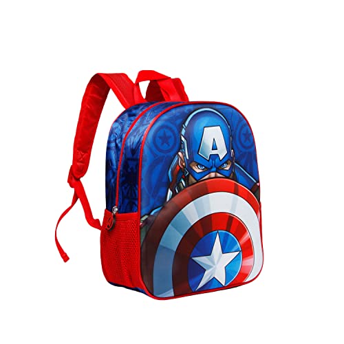 Captain America Patriot-Kleiner 3D-Rucksack, mehrfarbig