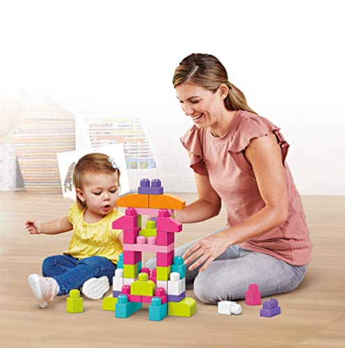 Mega Bloks DCH54 Grand sac de construction, rose, 60 pièces