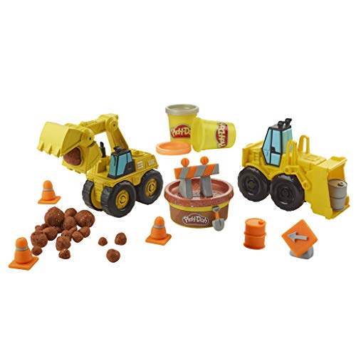 Play-Doh Kitchen Creations Delightful Donuts Set with 4 Colours & Wheels Excavat