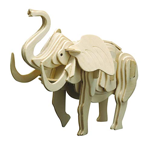 Siva Toys Siva Toys859/7 Woodconstruction Elephant, Multicoloured