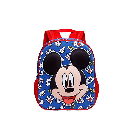Mickey Mouse Grins-Kleiner 3D-Rucksack, Blau