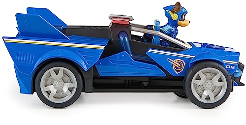 Paw Patrol: The Mighty Movie, Chase’s Mighty Transforming Cruiser with Mighty Pups Action Figure
