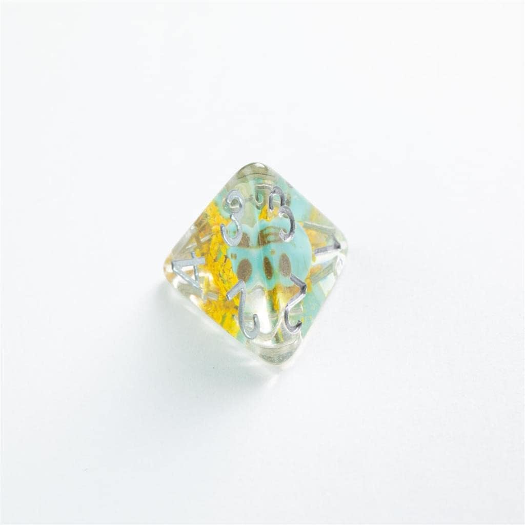 Gamegenic Embraced Series Green Skull RPG Dice Set | 7-Piece Resin Dice with Rounded Edges 5