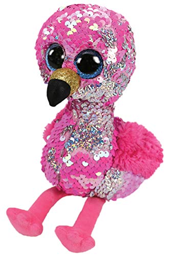 Ty TY36437 Pinky Flamingo FLIPPABLE-MED, Mehrfarbig, 23 cm