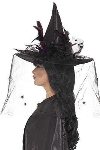 Sombrero de bruja de lujo de Smiffys - Negro