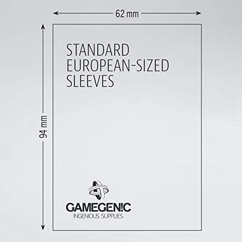GAMEGEN!C- Matte Standard European Sized Sleeves 62 x 94 mm (50), Clear Colour (