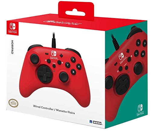 Manette filaire HORI HORIPAD - Rouge pour Nintendo Switch