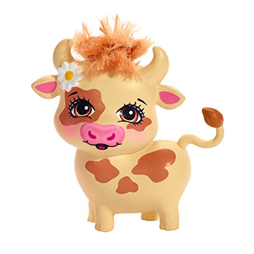 Enchantimals FXM77 Cailey Cow Doll 6 &quot;, y figura de amigo animal curdle