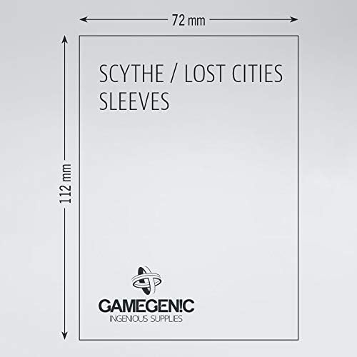 GAMEGEN!C- Prime Scythe/Lost Cities Sleeves 72 x 112 mm (60), Clear Colour