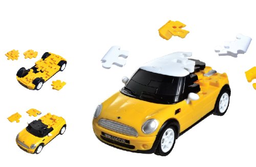 Herpa 80657074 Lustiges 3D-Puzzle 80657074-Mini Cooper, Gelb