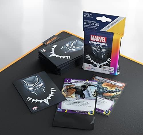 Gamegenic Marvel Champions Sleeves - Black, 50-Pack with Transparent Case 5