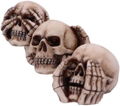 Nemesis Now Three Wise Skulls 7,6 cm, Harz, Beige