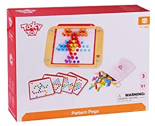 Estante de juego Tooky Toy TKC508 con piezas de estacas creativas, multicolor