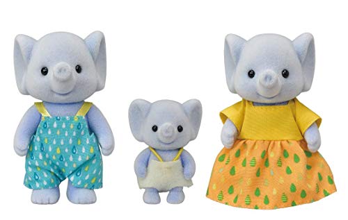 Sylvanian Families 5376 Elephant Family - Posable Collectible Doll Set for Ages 3+ 2